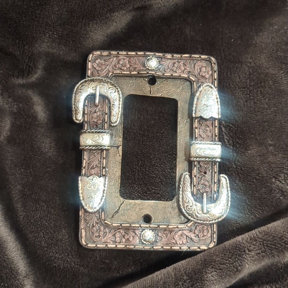 Western single switch cover Belt & Buckle design - New in box